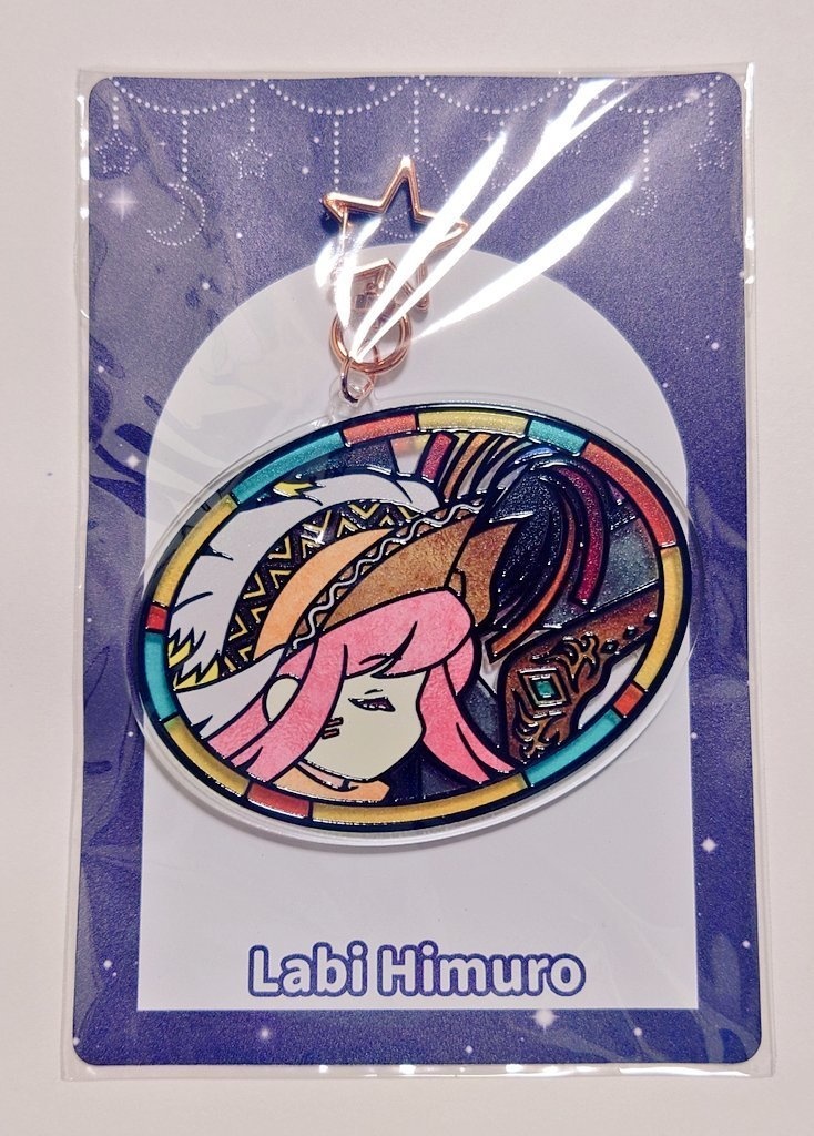 【パターンA】ステンドグラス風アクリルキーホルダー