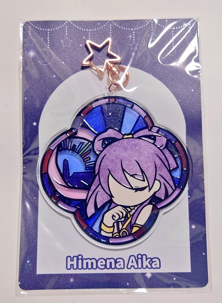 【パターンA】ステンドグラス風アクリルキーホルダー