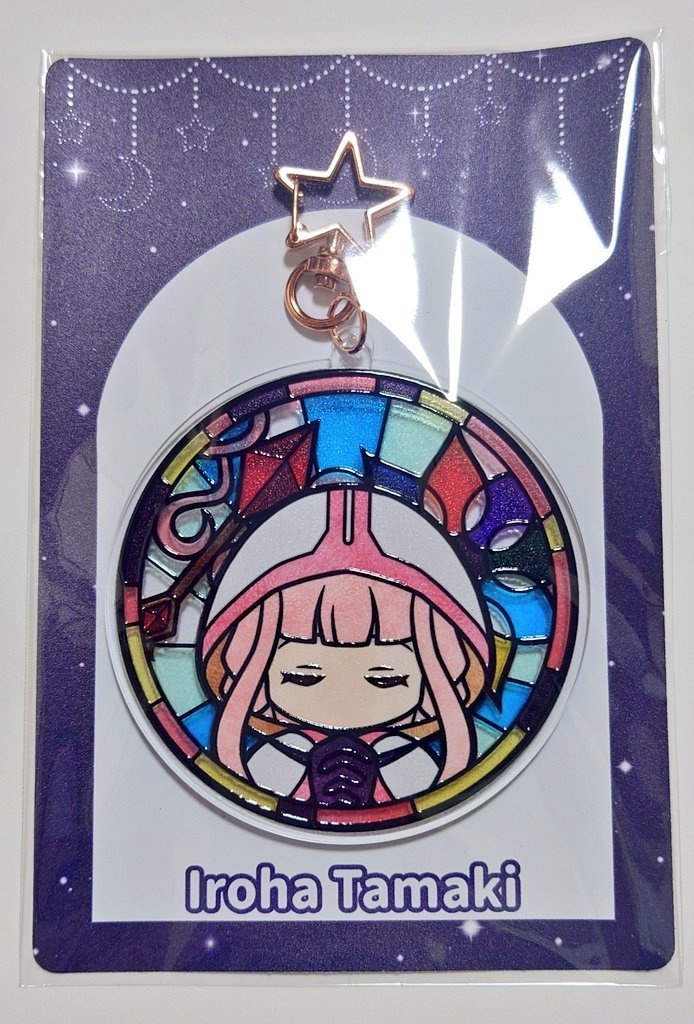 【パターンA】ステンドグラス風アクリルキーホルダー