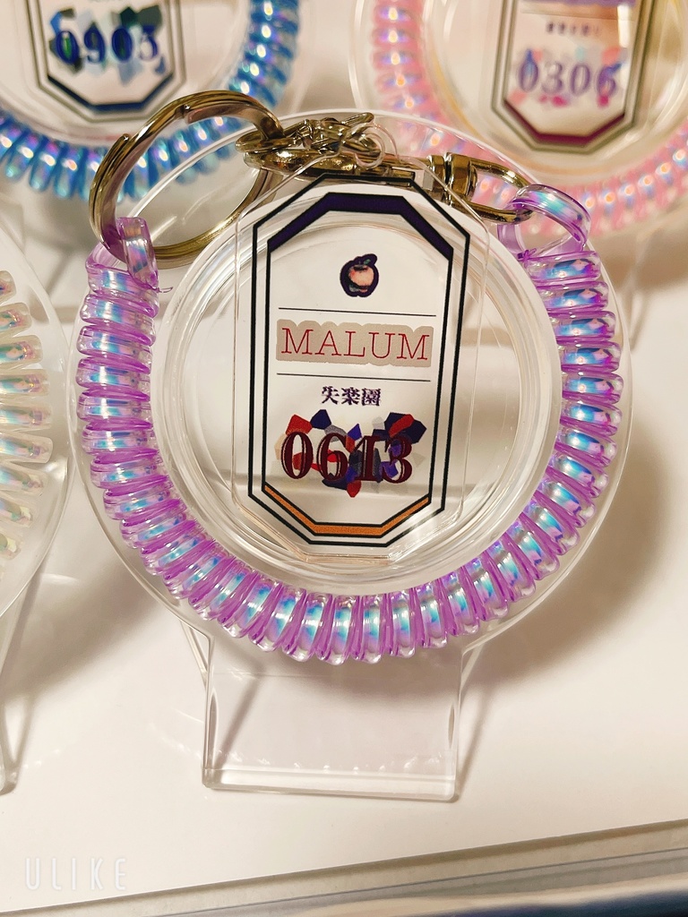 【タグ風アクリルスパイラルキーホルダー】全5種