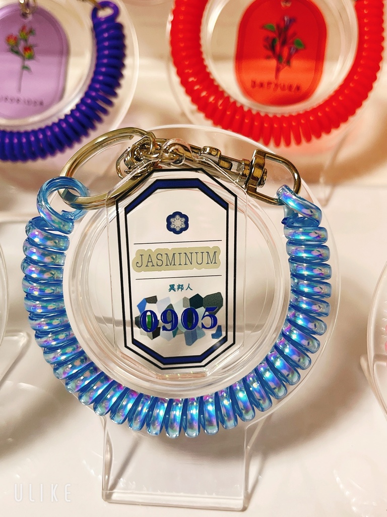 【タグ風アクリルスパイラルキーホルダー】全5種