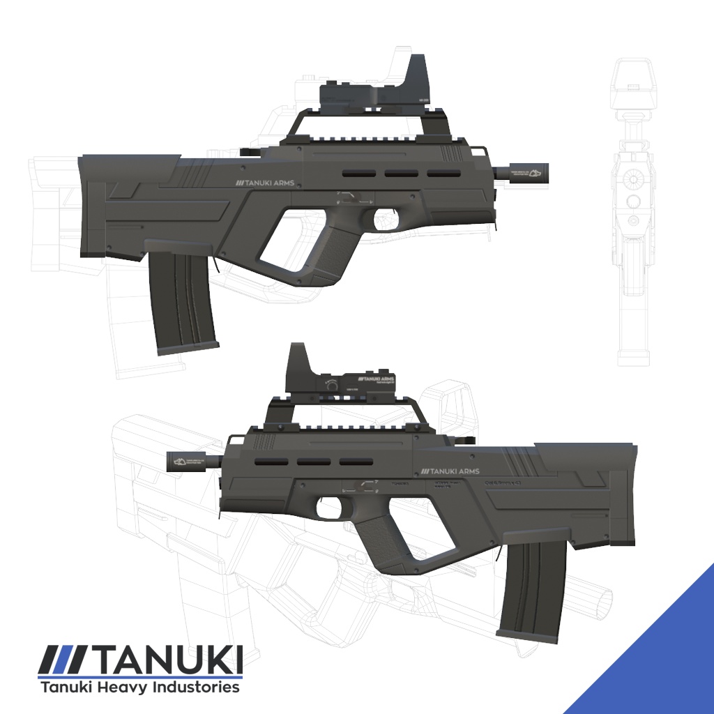 【VRChat向け3Dモデル】TF46A1 6.8mm小銃【Modular Avatar対応】