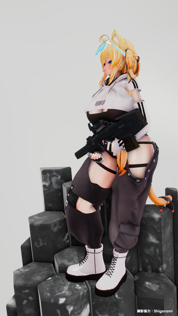 【ギミック付き3Dモデル】6.8mm Rifle TF68A1【VRChat用/Modular Avatar対応】