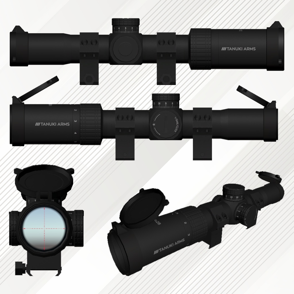 【ギミック付き3Dモデル】1.5-6x スコープ 01型/1.5-6x Scope(期間限定無料)【VRChat用/Modular Avatar対応】