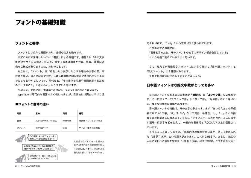 こういうときにはこういうフォント