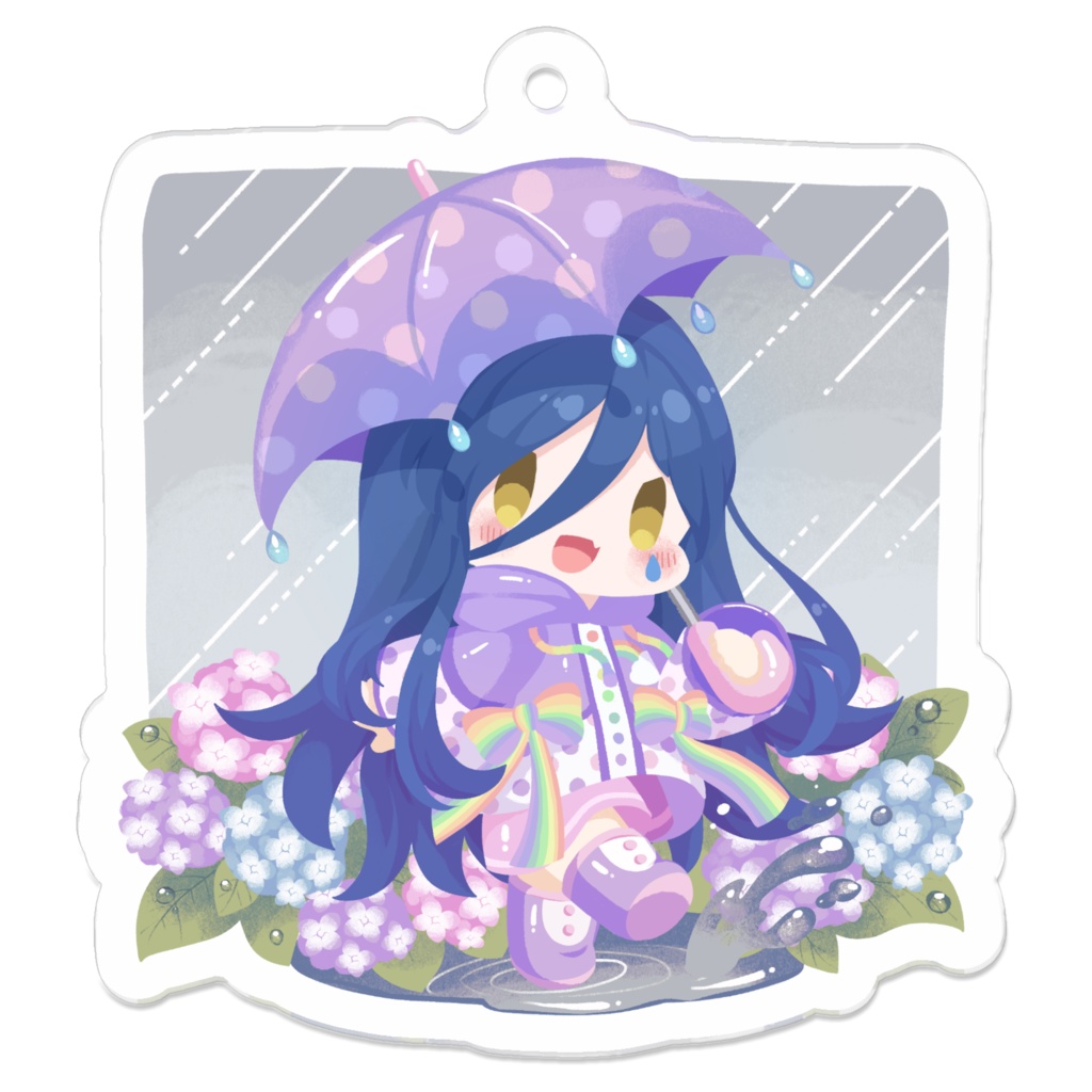 【でさぴあ】雨の日おでかけアクキー【あめぴあとおでかけ】