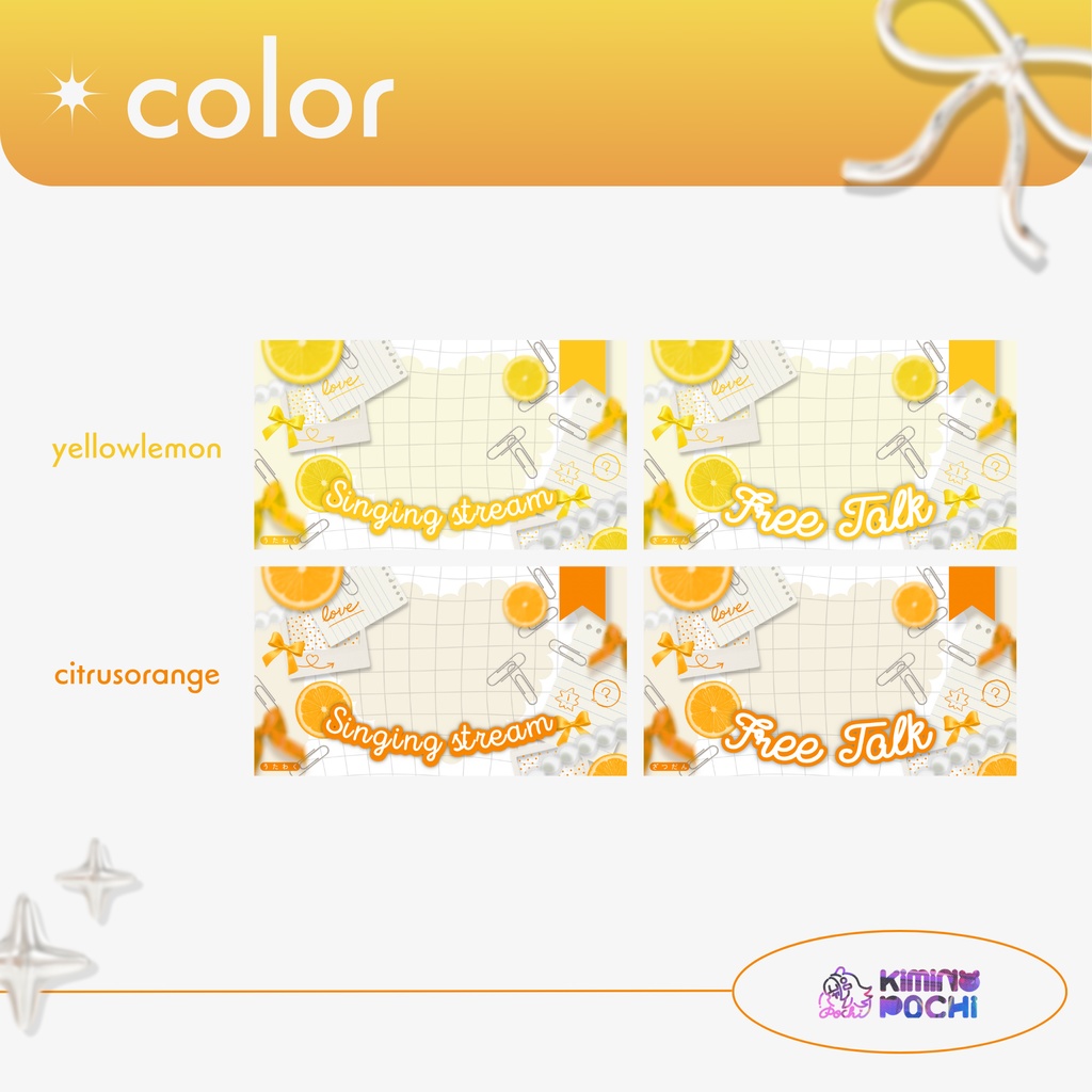 🍒Vtuberサムネイル素材/歌枠・雑談枠/ガーリーでかわいい♡2種×11色💫