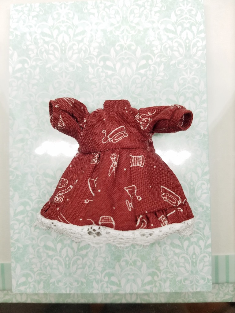 ふわふわワンピース赤