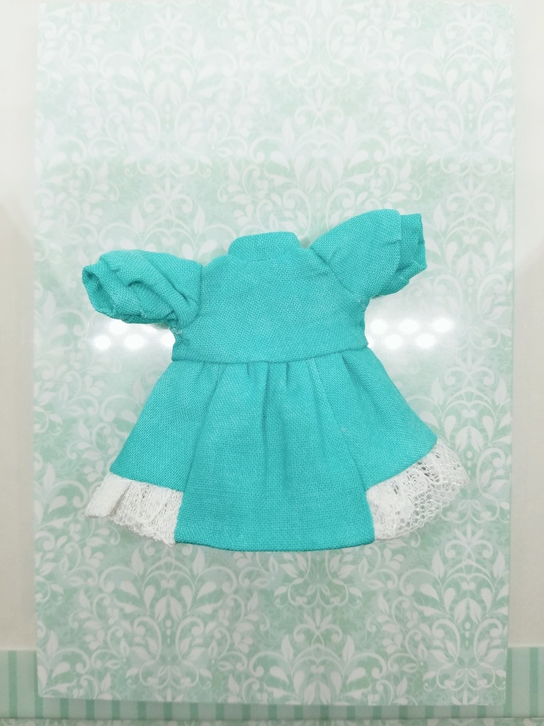 ふわふわワンピースターコイズ