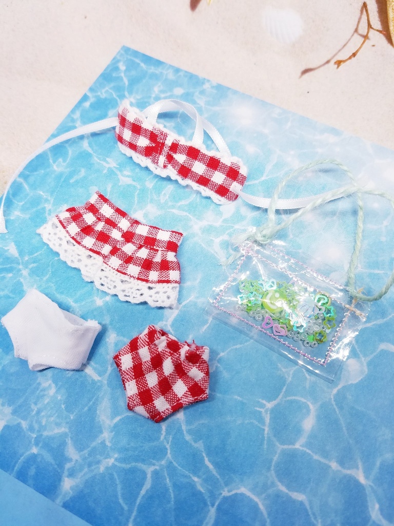可愛い水着セット(レッド)