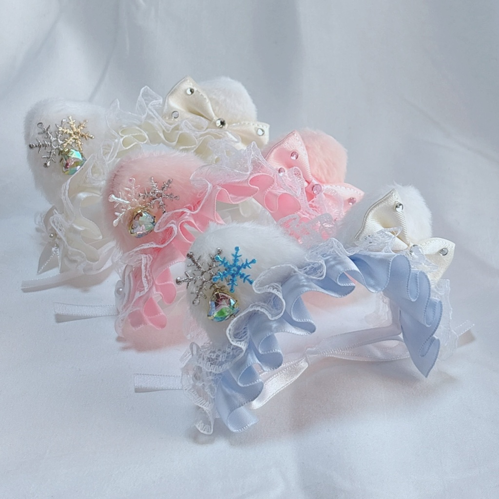 ねこみみ スノーフレーク ヘッドドレス