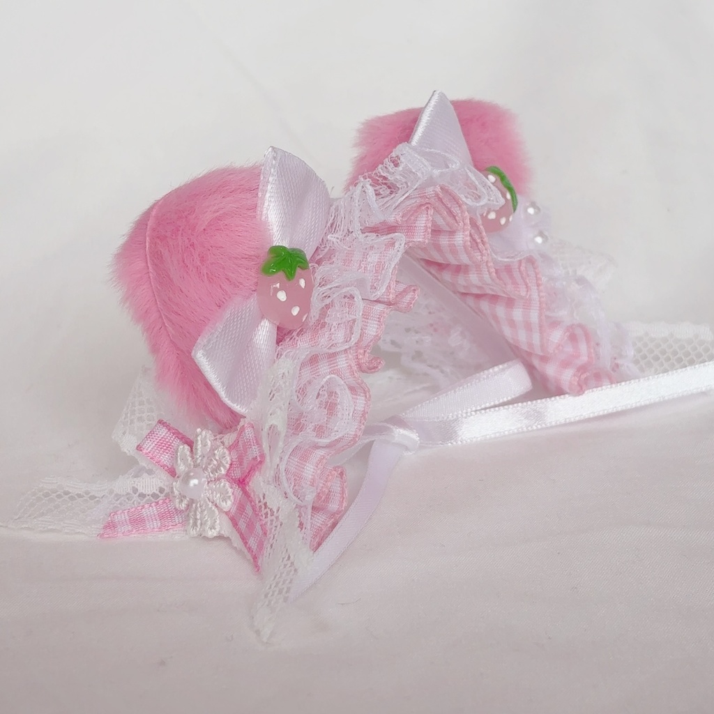 ねこみみ♡ いちご ヘッドドレス♡
