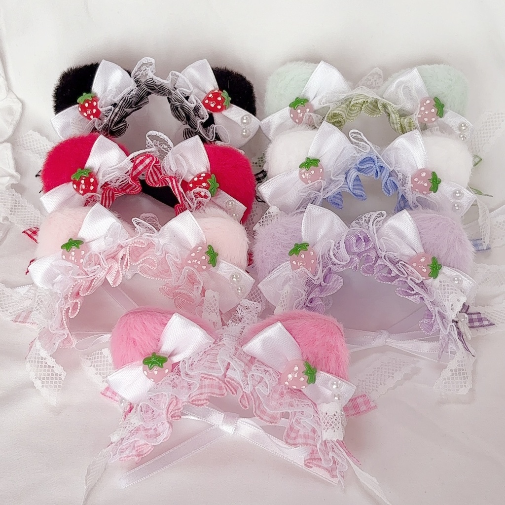 ねこみみ♡ いちご ヘッドドレス♡