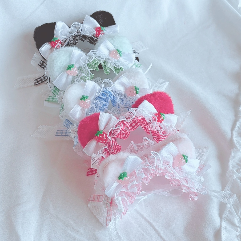 ねこみみ♡ いちご ヘッドドレス♡