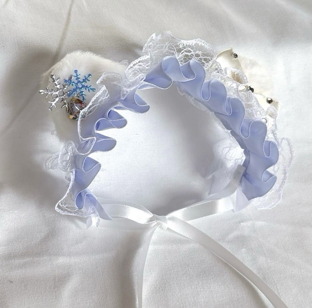 大きめ❄️スノーフレークヘッドドレス❄️