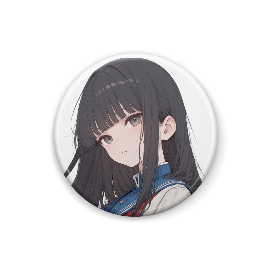 黒髪ロングちゃん缶バッジ