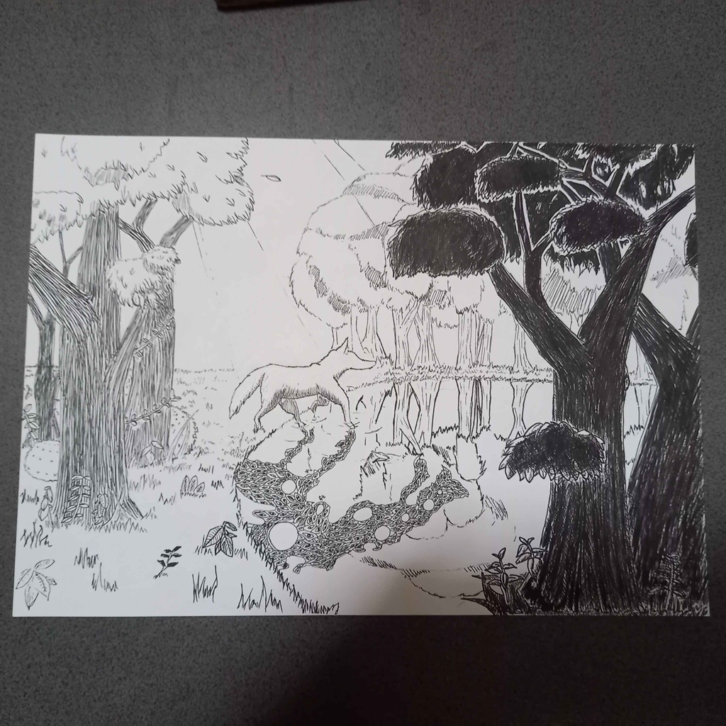 オオカミ【A4原画】