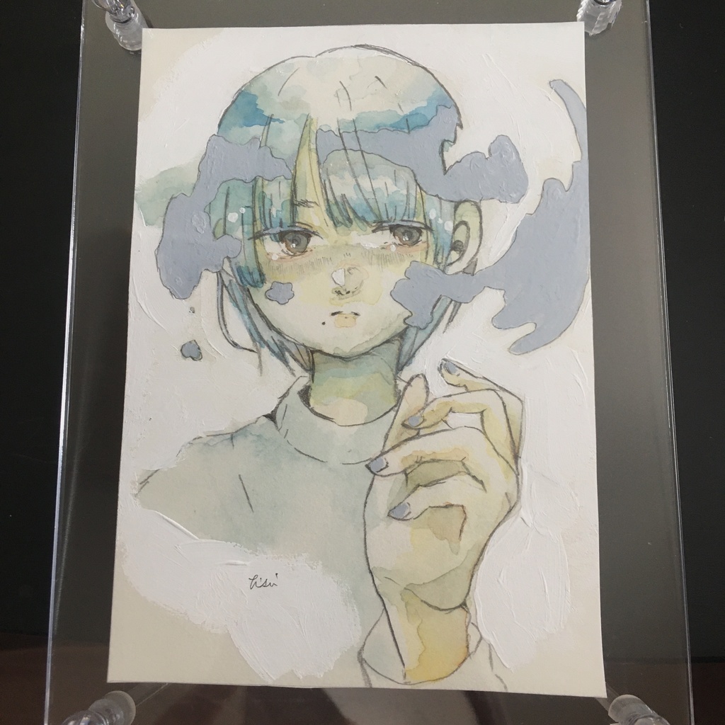 原画販売 レッテル 翡翠の様に Booth