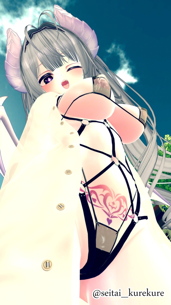 【11アバター対応】Succubus Tattoo(淫紋タトゥー)【テクスチャ素材】※9/19 イチゴ追加対応