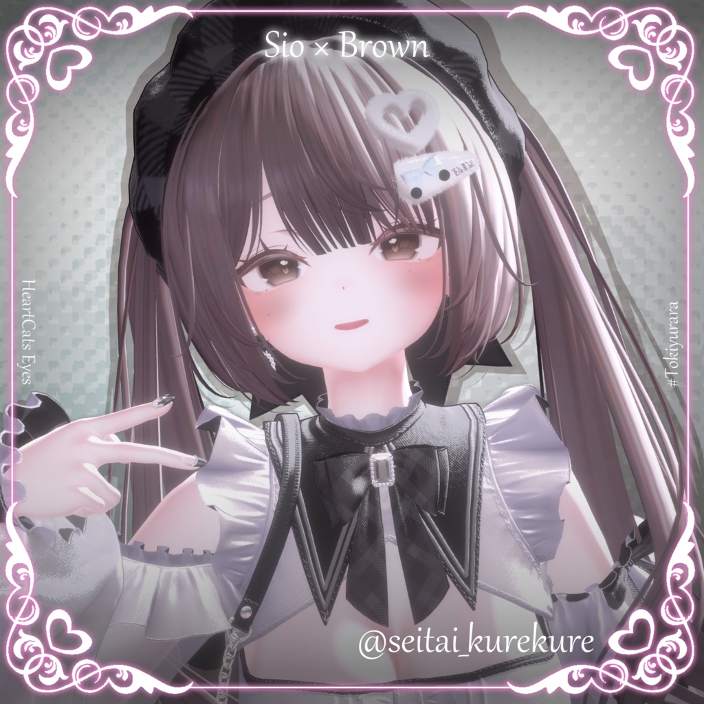 【11アバター対応】HeartCats Eyes【VRC向けアイテクスチャ】