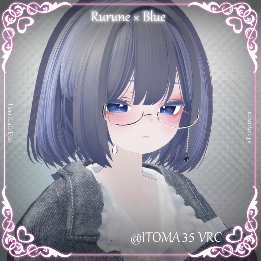 【11アバター対応】HeartCats Eyes【VRC向けアイテクスチャ】