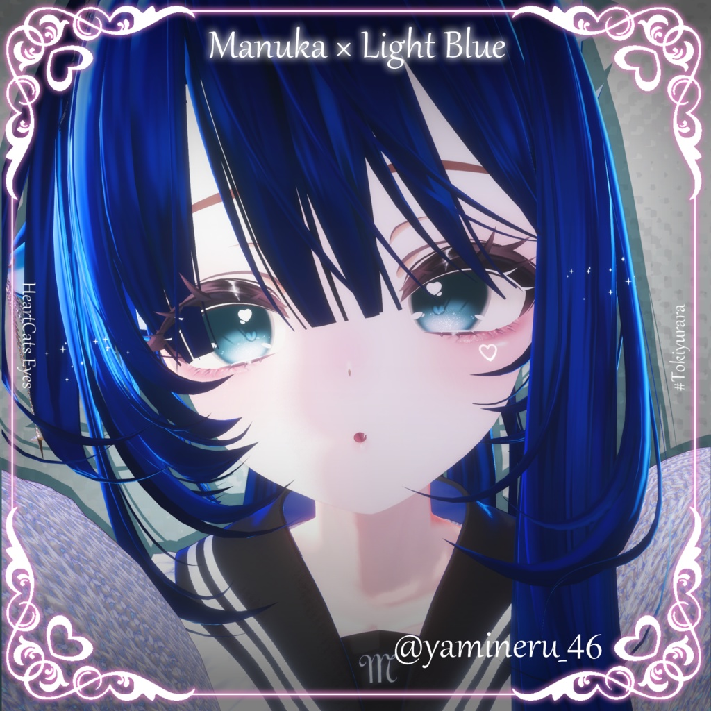 【11アバター対応】HeartCats Eyes【VRC向けアイテクスチャ】