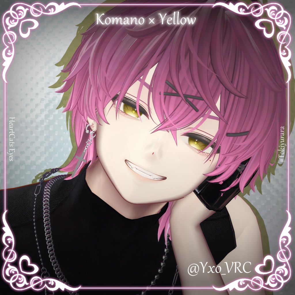 【11アバター対応】HeartCats Eyes【VRC向けアイテクスチャ】