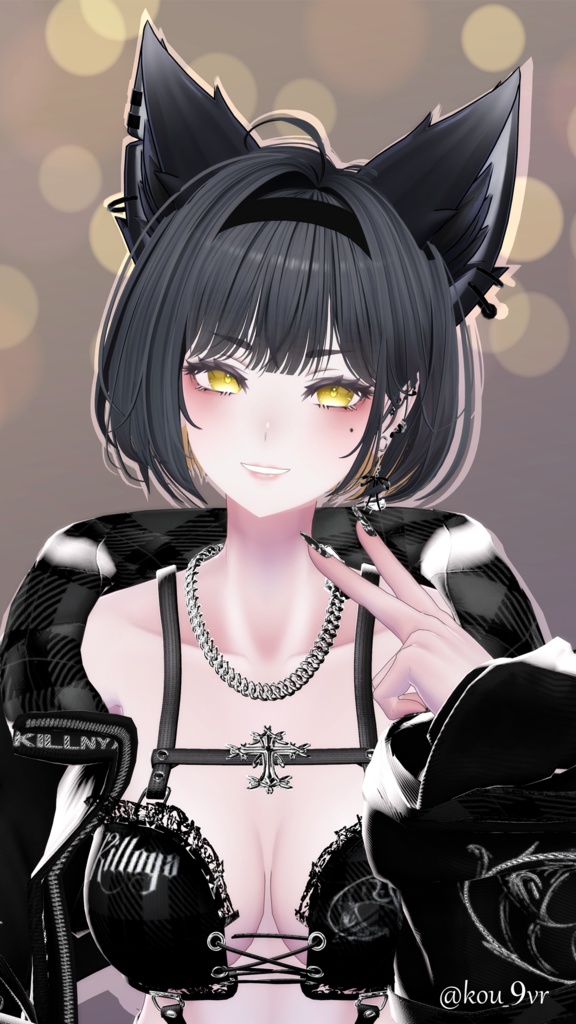 【11アバター対応】HeartCats Eyes【VRC向けアイテクスチャ】