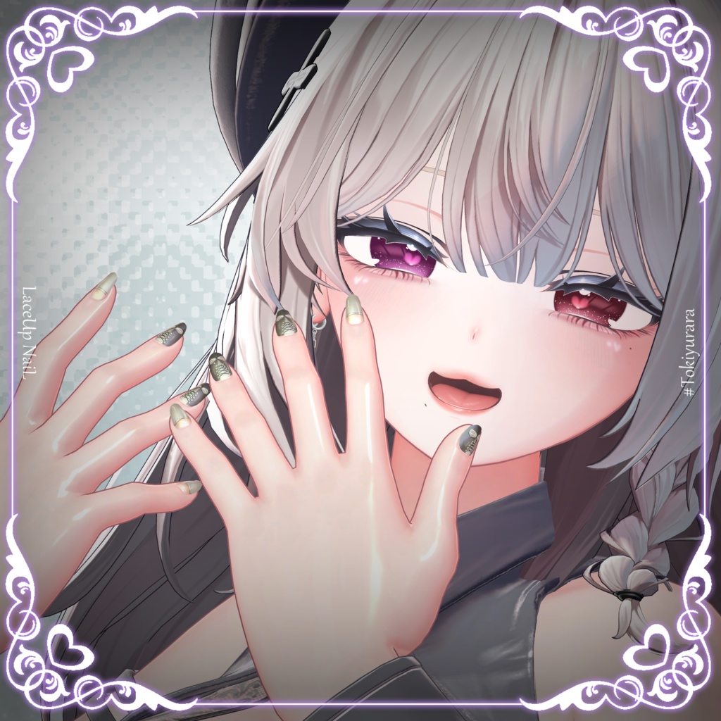 【22アバター対応】LaceUp NaiL【E_NAIL 専用マテリアル&テクスチャ】