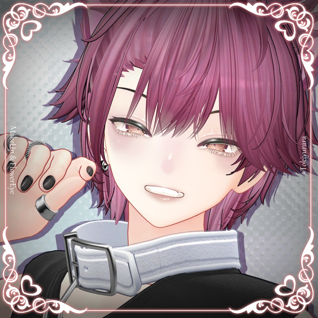 【彼方専用】MAKEUP & Flower EYE(おまけ付)【VRC向けメイクテクスチャ&アイテクスチャ】