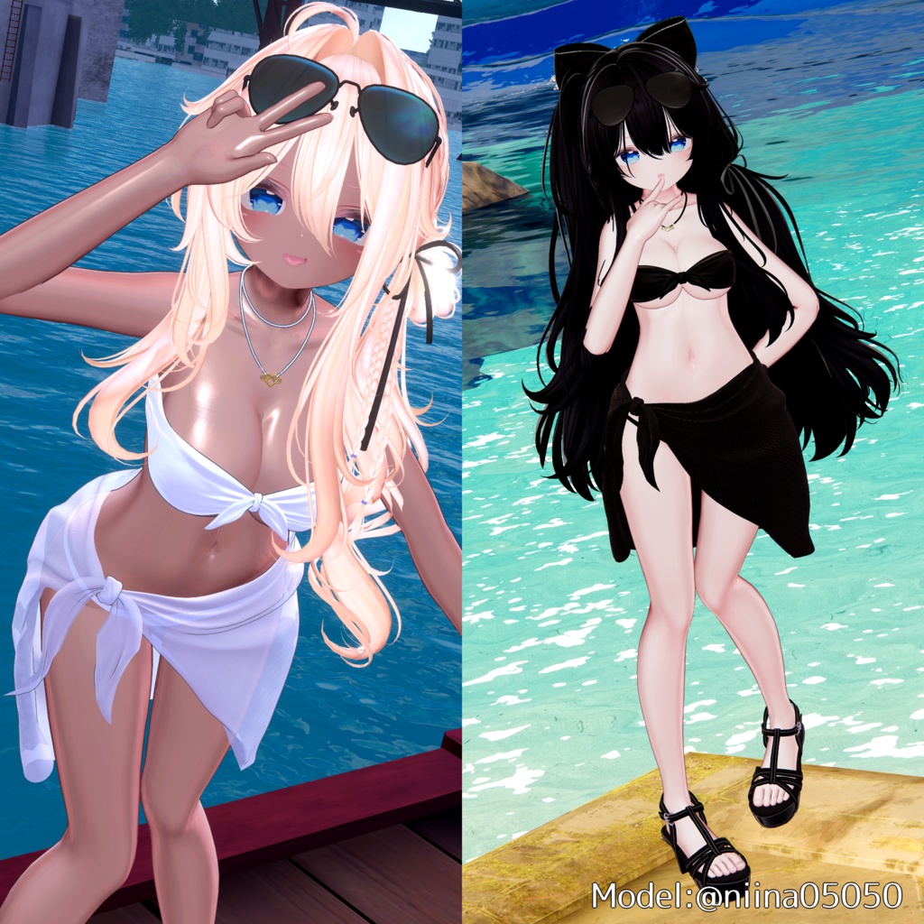 💗発売記念SALE💗【18アバター対応&汎用】PureGlowSkin/リアルつや肌マテリアル(薄色&褐色)【liltoon】