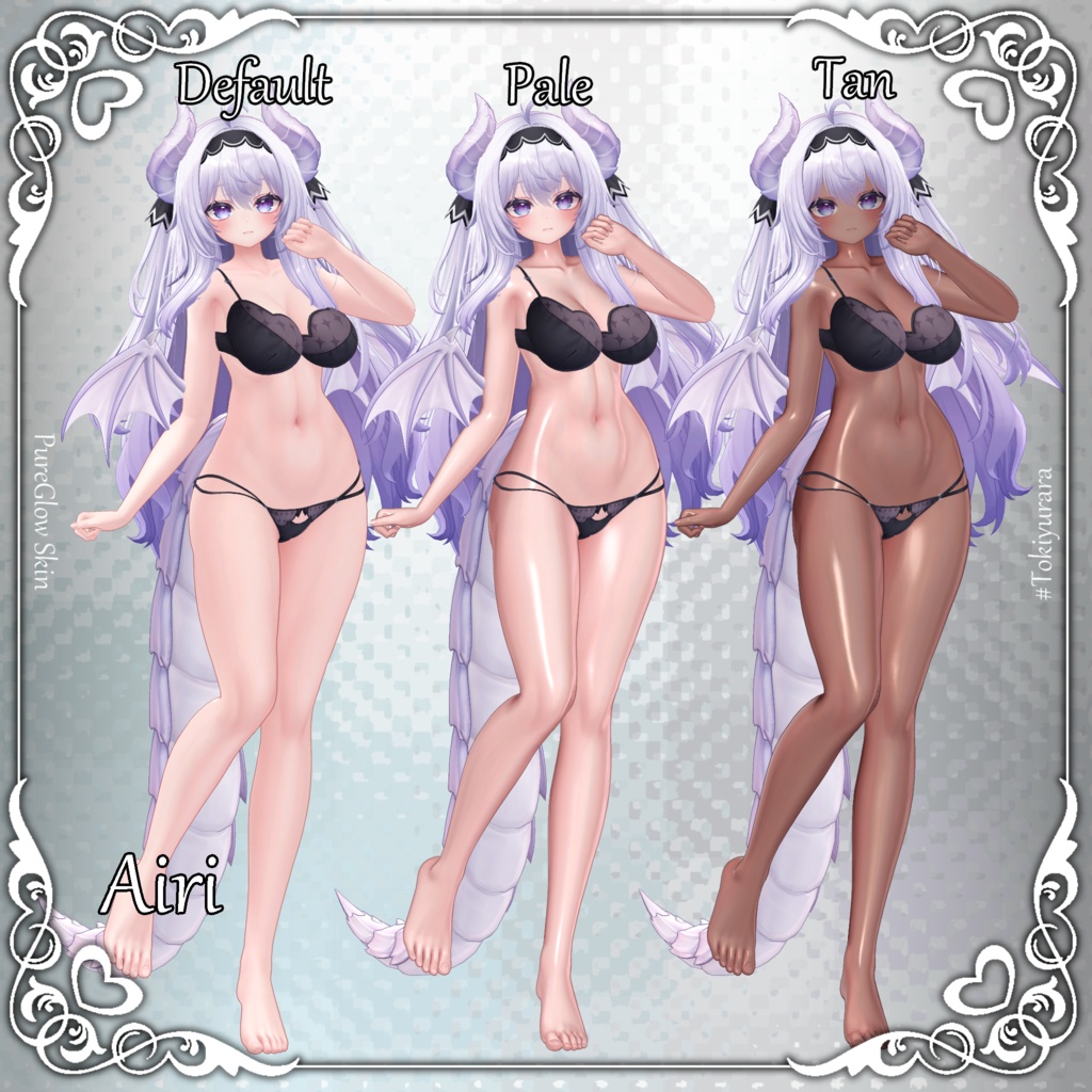 💗発売記念SALE💗【18アバター対応&汎用】PureGlowSkin/リアルつや肌マテリアル(薄色&褐色)【liltoon】