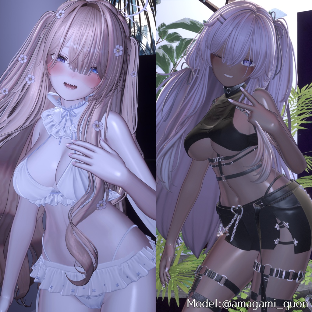 💗発売記念SALE💗【18アバター対応&汎用】PureGlowSkin/リアルつや肌マテリアル(薄色&褐色)【liltoon】