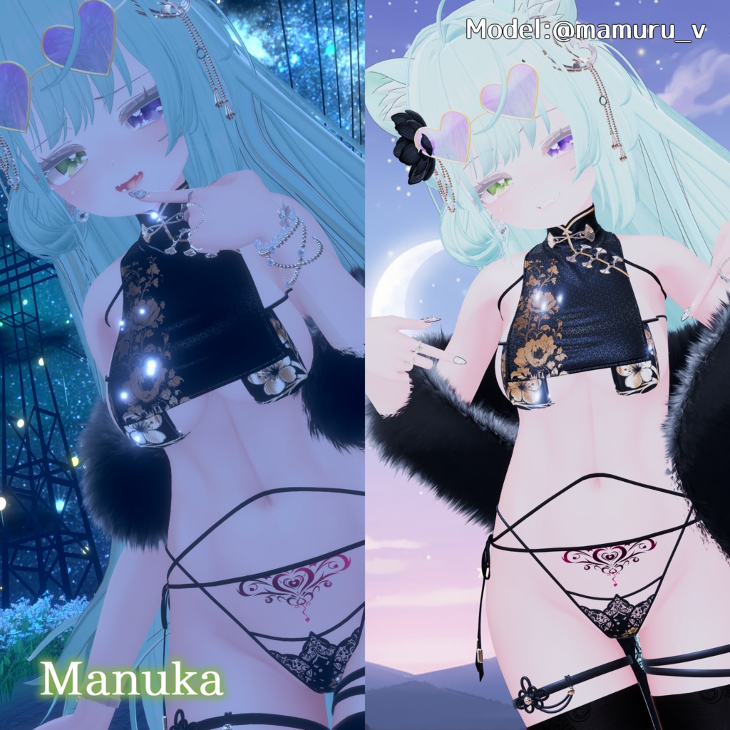 🍀3日限定50%SALE🍀【汎用/全アバター対応】Succubus Tattoo2(淫紋タトゥー)【マテリアル&テクスチャ素材】