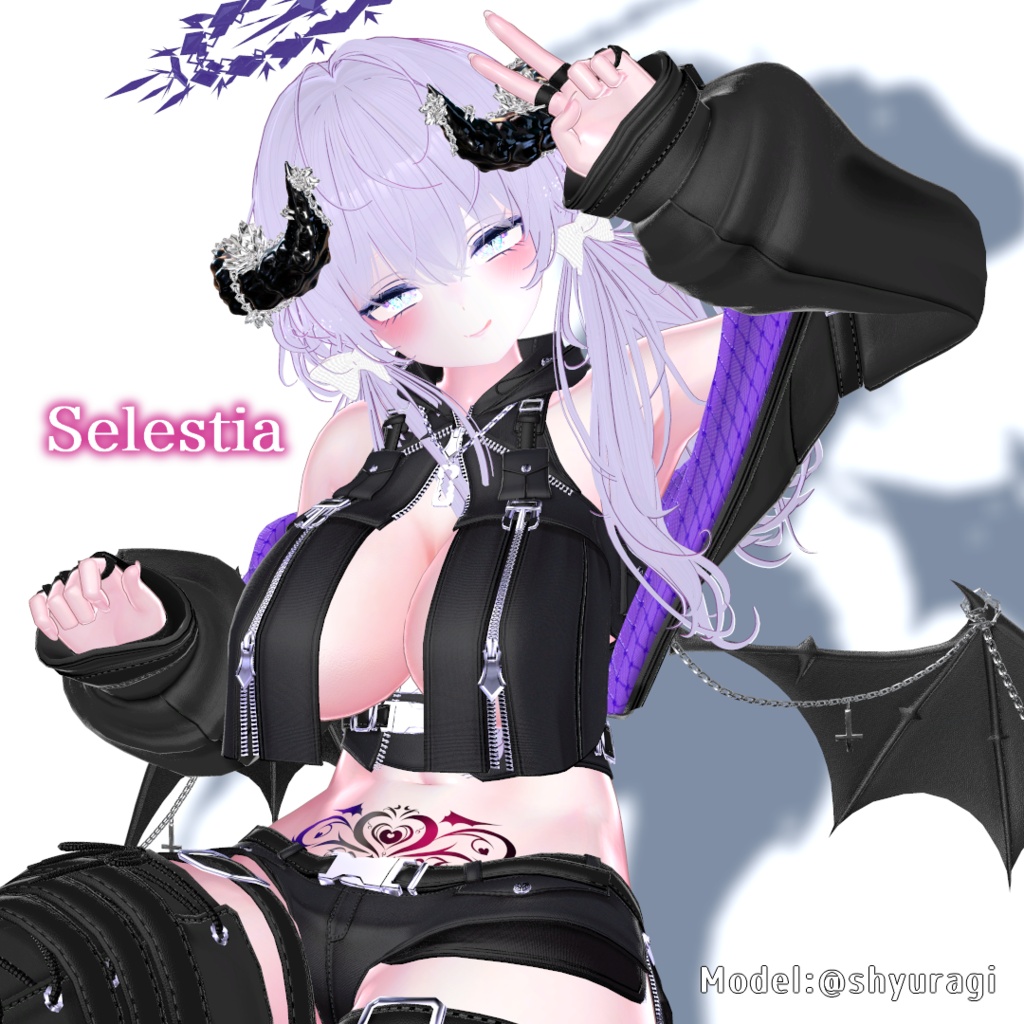 🍀3日限定50%SALE🍀【汎用/全アバター対応】Succubus Tattoo2(淫紋タトゥー)【マテリアル&テクスチャ素材】