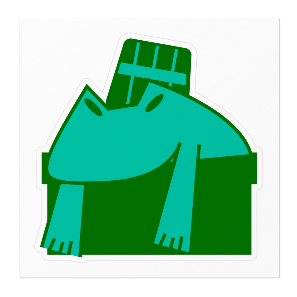 井蛙ステッカー