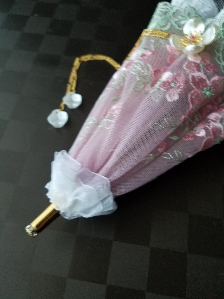 豪華な刺繍レース　淡水パール使用　