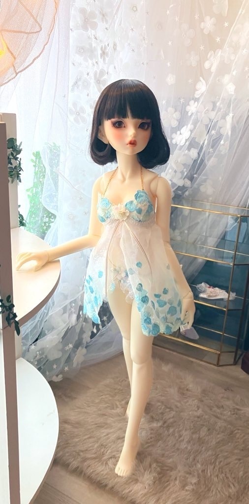 水色花びらのブラカップ　６０㎝級　専用袋付き