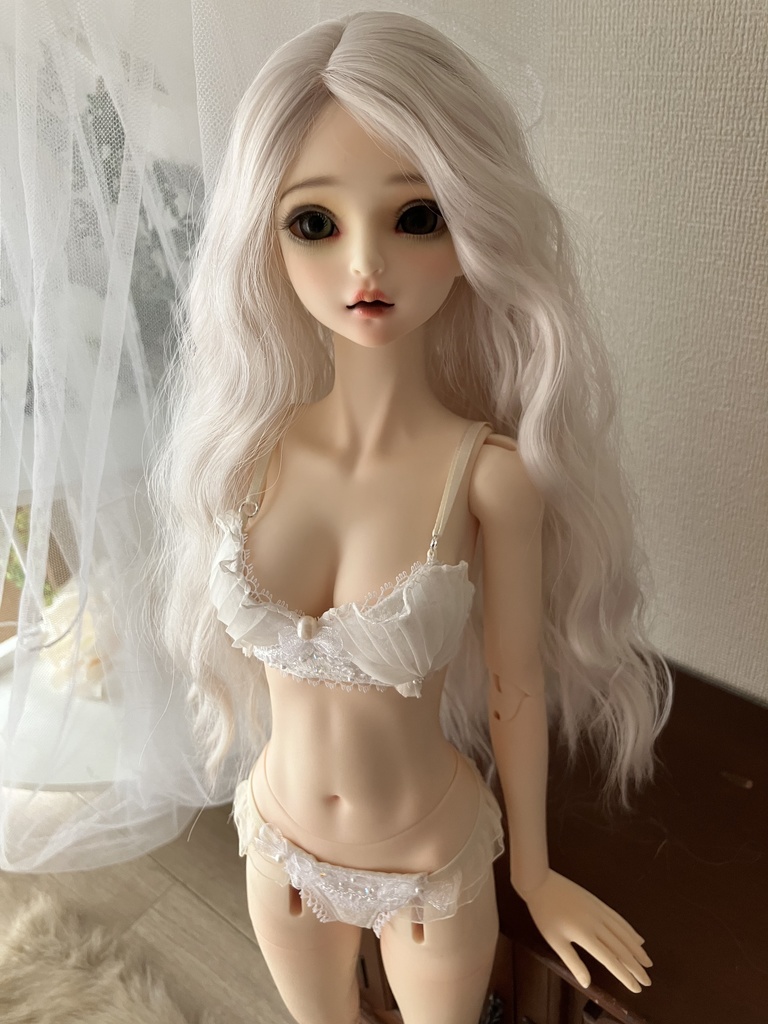 ハイホワイト・ショーツ単品　貝ランジェリーのと同デザイン　６０㎝級ドール用（DD/SD13－SD16　MyouDollデリア）