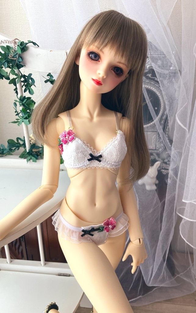 花を纏うランジェリー　SD１６用　黒サテンリボン
