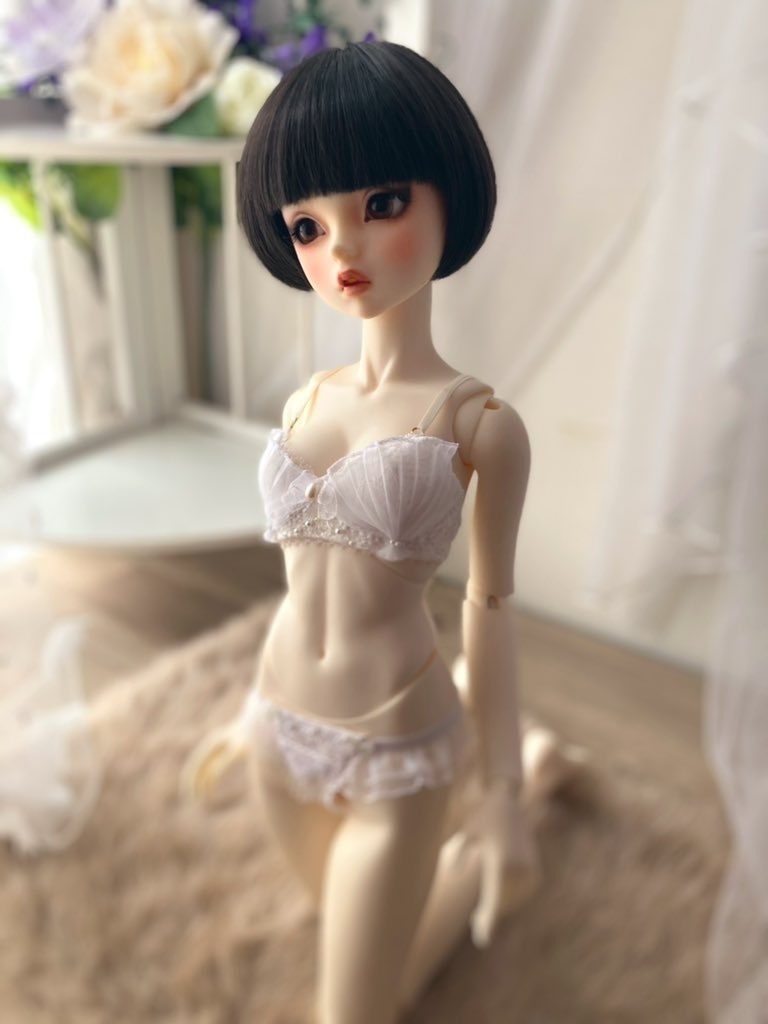貝殻風ランジェリー　白　　ワイヤーボーン入り　DD（M胸）・SDｇｒ