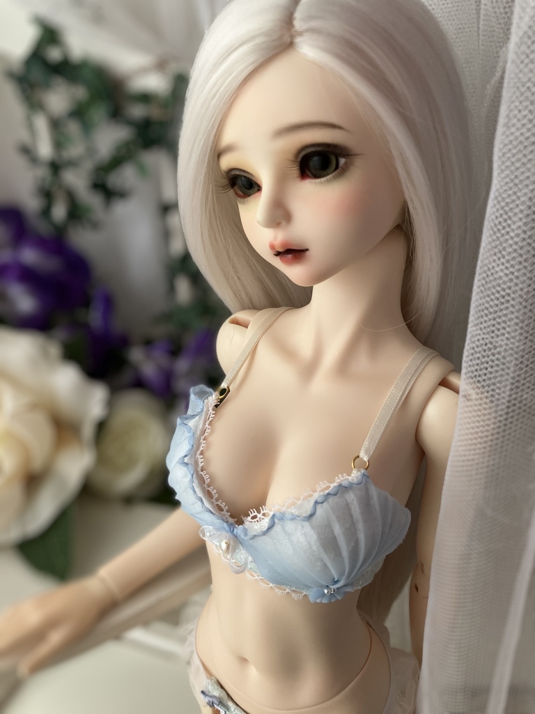 貝殻風ランジェリーランジェリー　　水色　　ＤＤ（M胸）・SDｇｒ