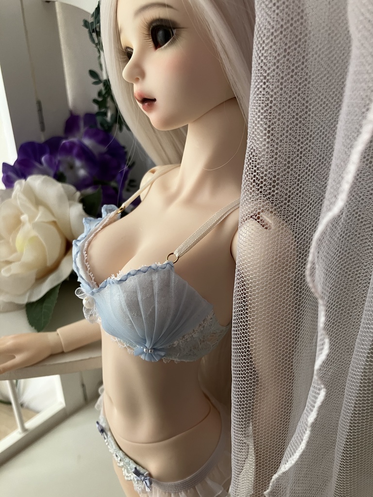 貝殻風ランジェリーランジェリー　　水色　　ＤＤ（M胸）・SDｇｒ