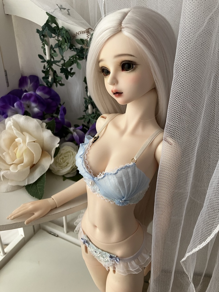 貝殻風ランジェリーランジェリー　　水色　　ＤＤ（M胸）・SDｇｒ