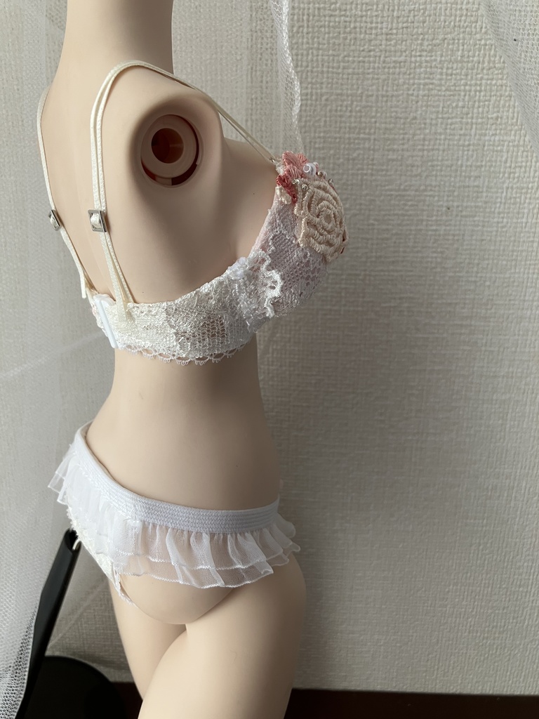 DDDY専用ランジェリーセット　F：ピンクの薔薇ブレード: