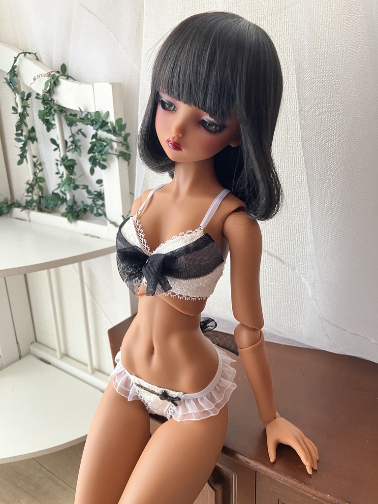 水色　リボンランジェ―リーセット　　SDgr　ＤＤ(M胸)
