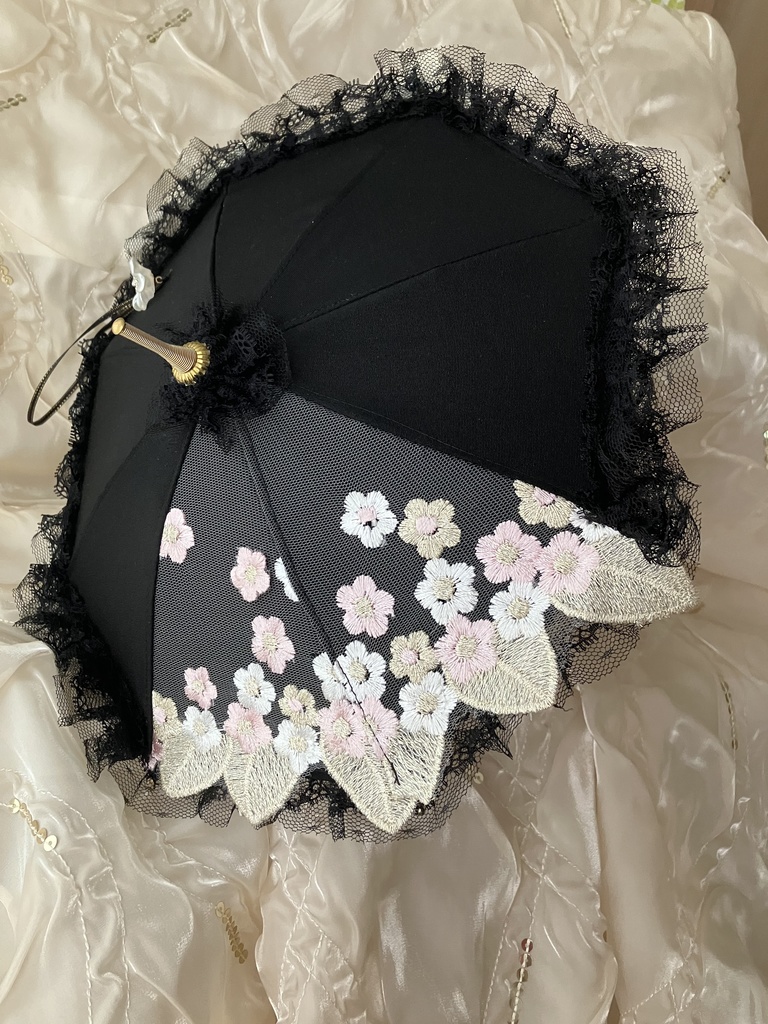 夜桜のシルクパラソル