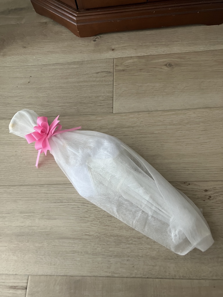 C:ドレス風パラソル　水色　簡易収納袋つき　