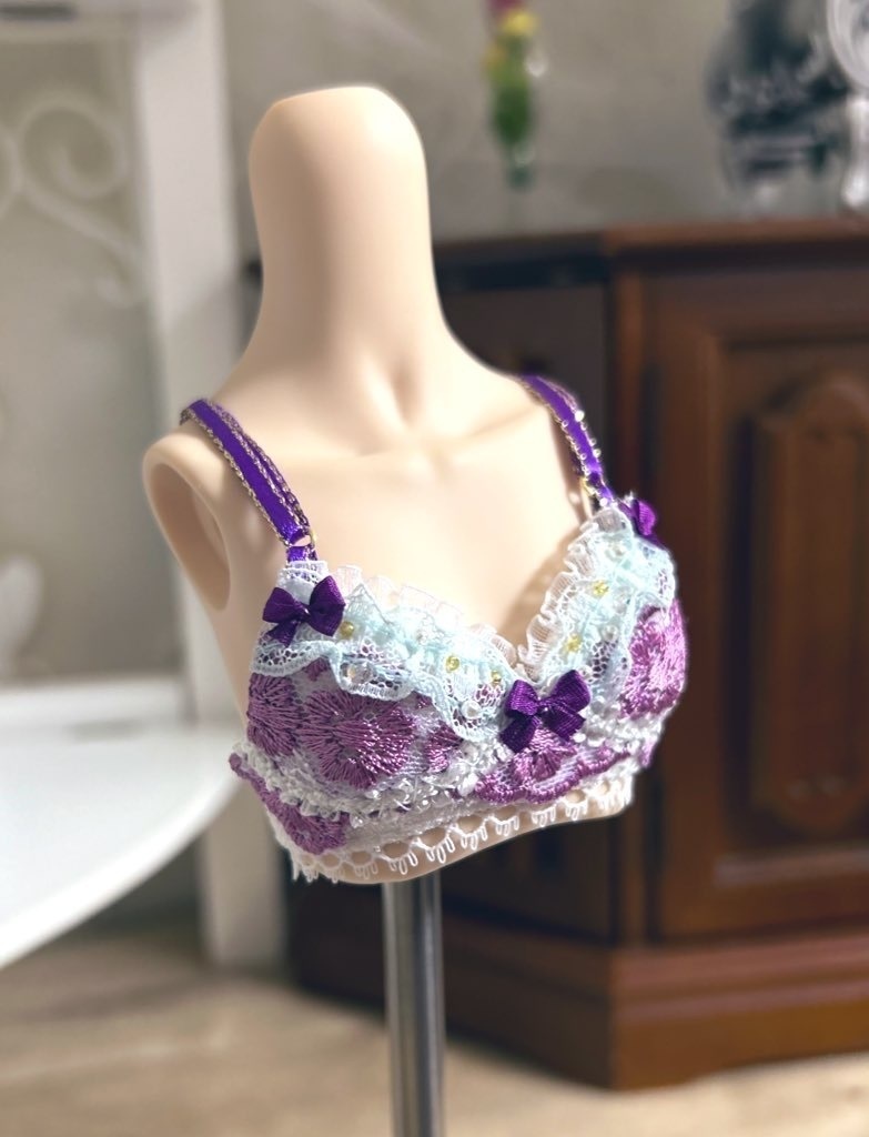 MDD　ランジェリーセット　紫　S/M胸用
