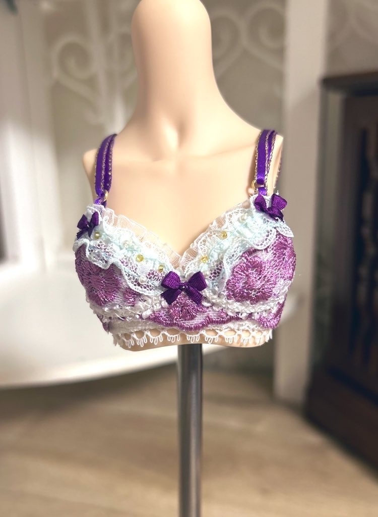MDD　ランジェリーセット　紫　S/M胸用